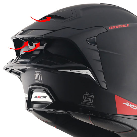 Axor Brutale Corsa Gloss Dual Spoiler Helmet spoiler